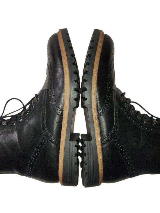 Club Room Sawyer Wingtip Boots Mens Size 11 M Black Faux Leather Lace Up 35877 main image 10